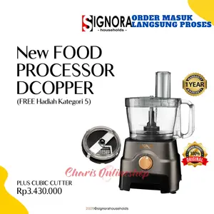 SIGNORA | Food Processor Dcopper DENGAN CUBIC CUTTER [AGEN RESMI JAKARTA]