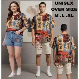 Gafesa - Kaos Fullprint Pria Wanita Dewasa Motif Etnik Printing Digital Bahan Polyester Baju Distro