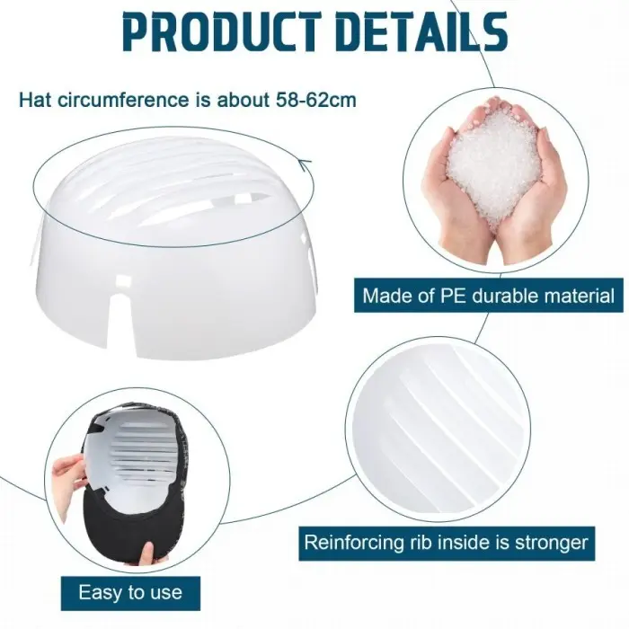 pelindung penahan isi dalam lapisan topi keselamatan helm baseball trivi, safety inner liner cap helmet plastic protective hat lining bump cap Outdoor 2