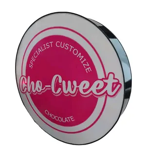 Neon Box Bulat Akrilik 2 muka Bebas design