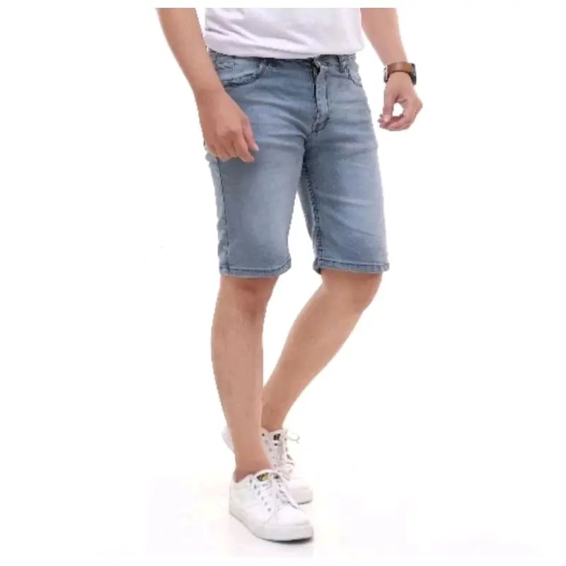 Celana Jeans Pendek Pria Denim Premium Terlaris Blue Navy Snow Black Grey 3