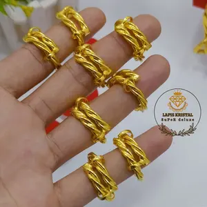 CINCIN R15 SELISIH TAMBANG PERHIASAN EMAS LAPIS KRISTAL