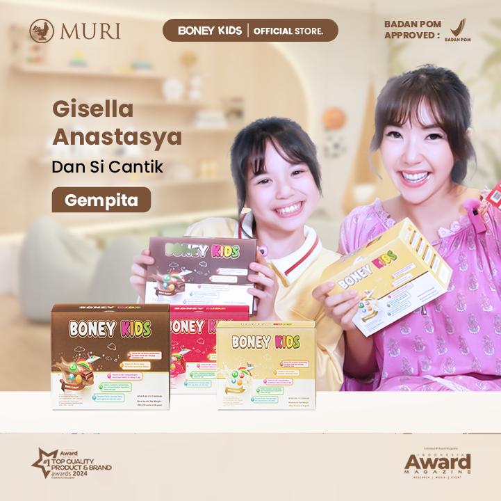 [LIVE EXCLUSIVE] Boney Kids Susu Suplemen Tulang Sehat Anak BPOM - 1 kotak rasa cokelat