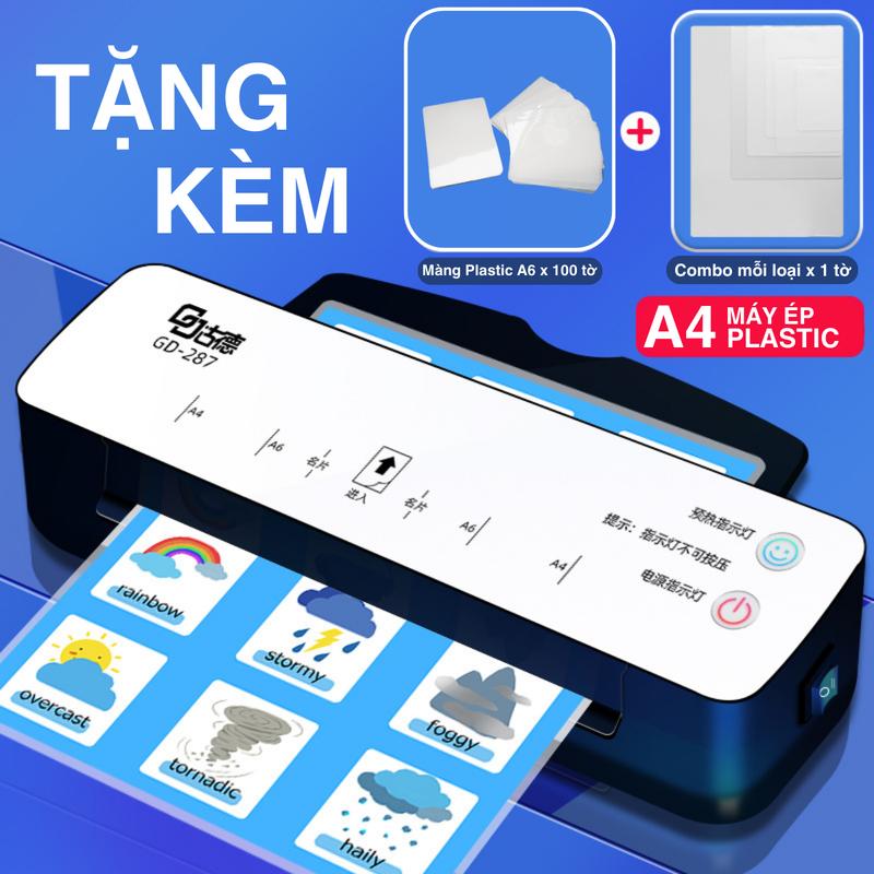   Tặng Màng Ép A6  Máy Ép Plastic A4 GD-287 BESTCHOICE Siêu Dễ Sử Dụng Nóng Nhanh 3-5 Phút Phù Hợp Với Giấy Tờ Hình Ảnh Học Tài Liệu 
