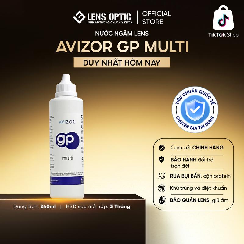  Dung dịch ngâm rửa kính áp tròng cứng Avizor GP Multi  240ml - nước ngâm lens ortho k 