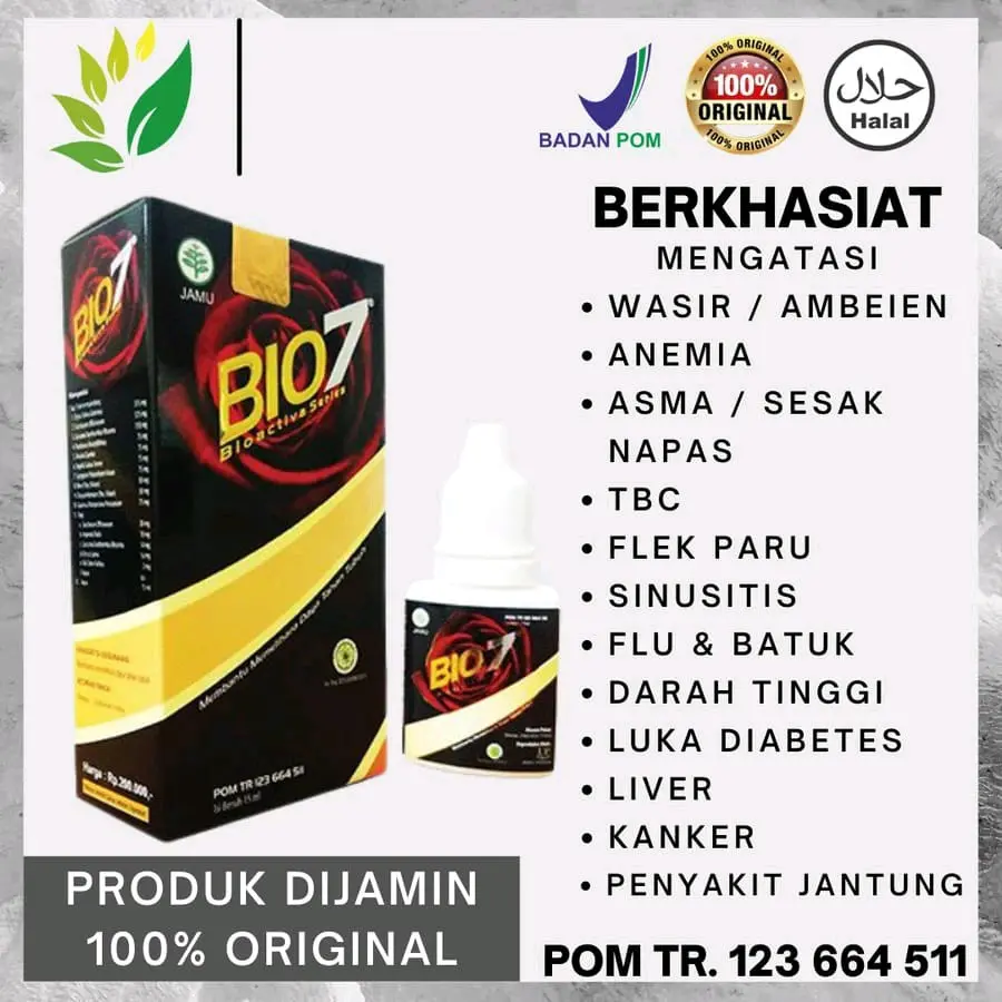 BIO7 BIO SEVEN 15ML JAMU TETES HERBAL BIO7 SEHAT HERBAL ASLI  ORIGINAL