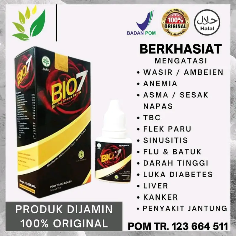 BIO7 BIO SEVEN 15ML JAMU TETES HERBAL BIO7 SEHAT HERBAL ASLI  ORIGINAL 0