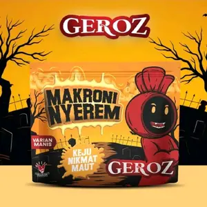 HALAL Geroz Makroni Nyeram dengan bumbu Keju Bbq Kimchi Caramel Tiramisu