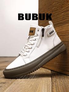 BUBUK メンズカジュアルハイキングブーツ ミドル丈 ラバーアウトソール付き アウトドアランニングシューズ 通年快適に活動可能