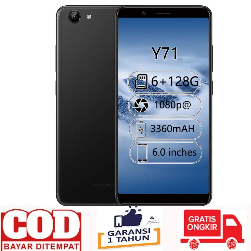 Smartphone Y71 Baru Ram 6/128 - Garansi 1 Tahun Android - Bluetooth
