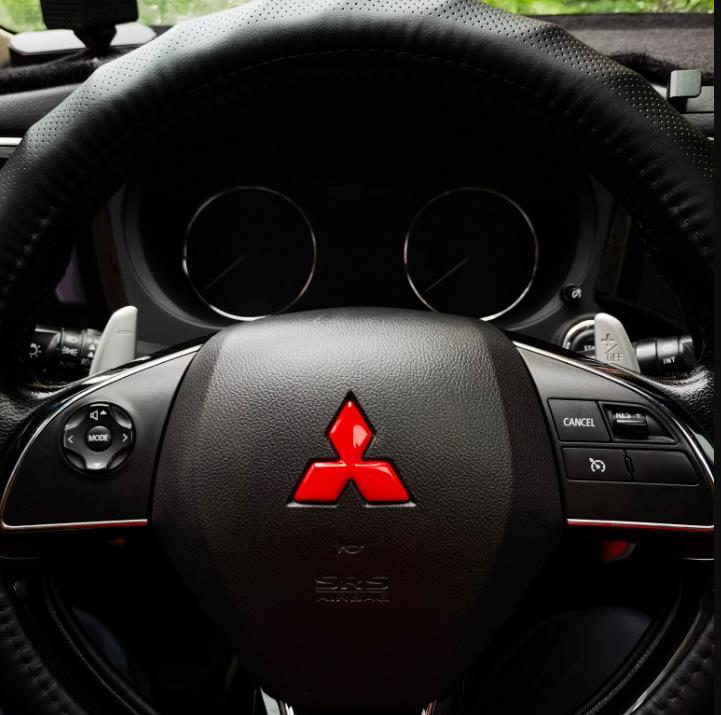 Emblem Mitsubishi 3 Berlian Cover Logo Stir Mobil 46x40mm Bahan ABS Mudah Dipasang Tanpa Lepas Logo Asli Tampilan 3D Elegan Cocok untuk Mitsubishi Xpander/Pajero/Outlander