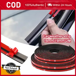 2M Kaca Mobil Strip Segel Karet Mobil/Debu Suara Noise Reduction/Anti Debu Air/Pelindung Pinggiran