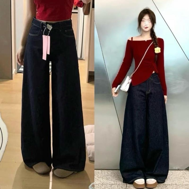 QUẦN JEANS ỐNG RỘNG MÀU XANH THAN 308 TRẺ TRUNG HACK DÁNG HOTTREND 2024