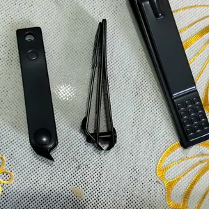 Shinemi - 3pcs / Set Gunting Kuku Stainless Steel Hitam Doff Sudut Miring Lancip