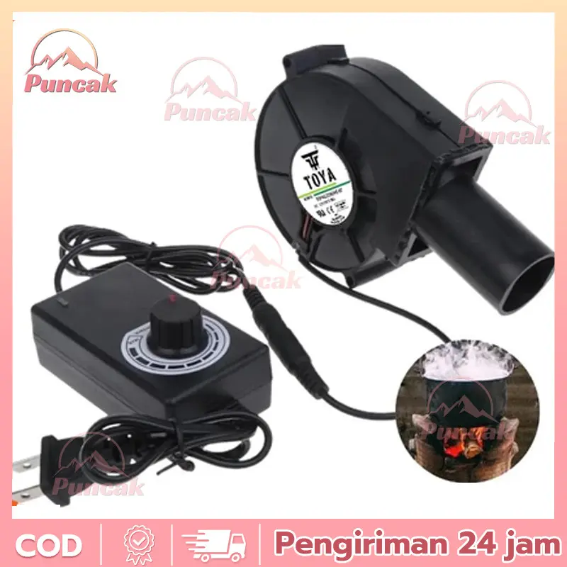 【PUNCAK】Blower untuk Kipas Blower Udara DC 12V Blower portabel luar ruangan Mesin Blower memasak