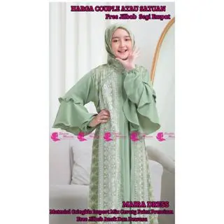 Gamis Couple Ibu Dan Anak Ceruty Etnik  ( HARGA SATUAN ) Gamis Couple Ibu Anak Cringkle Airflow Gamis Terbaru Ceruty Babydoll Print Armany Import Perempuan Terbaru Crinkle Import Mix Ceruty Print Premium Busui dan Wudhu Friendly Free Kerudung Segi Empat 3