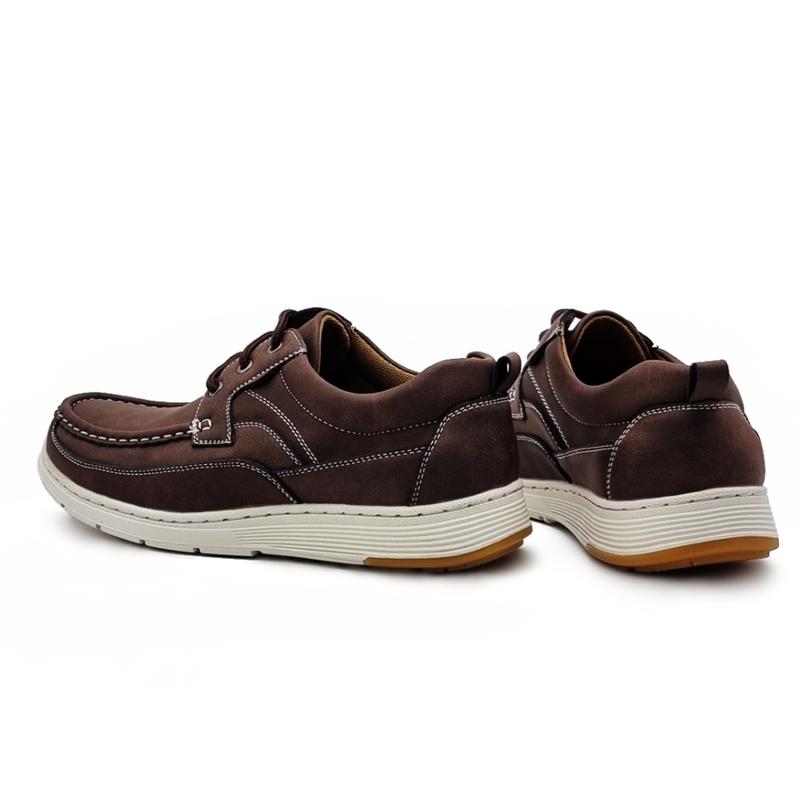 POLO HILL Men White Sole Contrast Stitch Lace Up Shoes PMSL-MS454 1