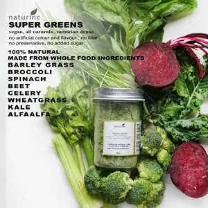 Naturinc, bubuk sayur murni pure powder Barleygrass Spirulina Spinach Broccoli Moringa Kelor Bayam blueberry cranberry gojiberry elderberry  Wortel Carrot Beet Seledri Celery Wheatgrass Kale Strawberry Acaiberry Blueberry Vegan Superfood Green Juice