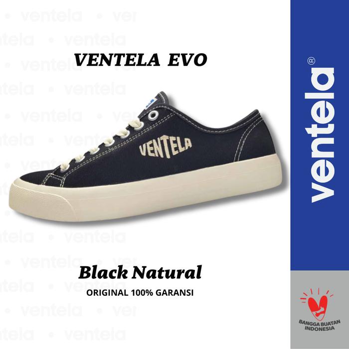 Gambar Ventela Evo Low Black Natural - ORIGINAL - 37 dari Ventela id⠀ Kota Surabaya Tokopedia