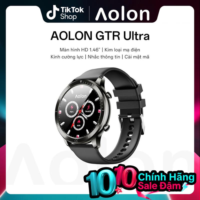 Aolon GTR Ultra Đồng Hồ Nam Theo Dõi Running Pace Nhịp Tim Gọi Bluetooth AMOLED GPS IP68 44g Màn Hình HD 1.46 Kim Loại Mạ Điện Kính Cường Lực Nhắc Thông Tin Cài Mật Mã