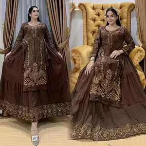 gamis hindi lidah bordir ld110-115/pb140