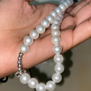 Kalung Mutiara Bandul Love / Kalung Manik Mutiara