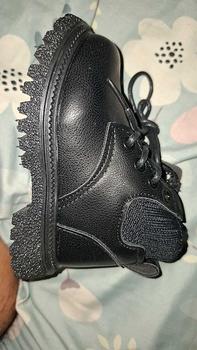 Product Review of SENMA Black Boots For Kids Girls School Shoes Fashion Rubber Shoes Korean Style Martin Boots For Baby Girl from J**A M**E S**P 3