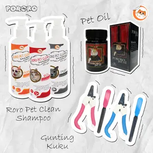 PORORO SET Shampo dan Pet Oil PORORO ALL PROTECTION untuk GROOMING, Jamur, Kutu, Scabies, Parasit, Alergi dan Radang Kulit