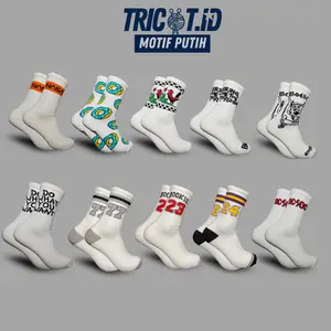 Kaos Kaki Oldschool Motif Varian Warna Pria Wanita Panjang Nyaman Tebal Pendek Garis