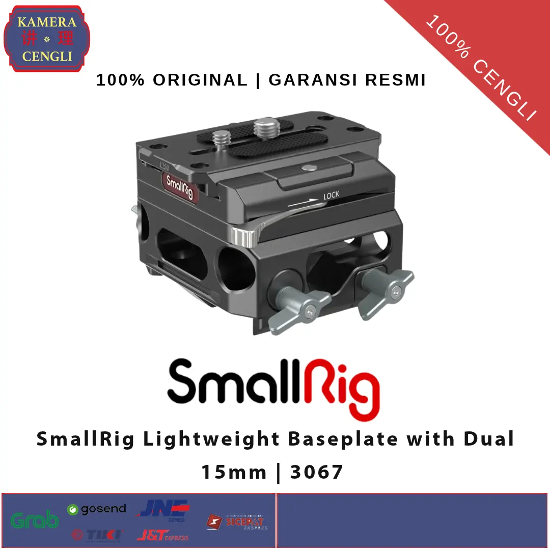 SmallRig Lightweight Baseplate with Dual 15mm | 3067 GARANSI RESMI