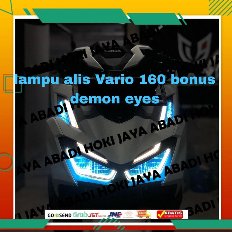 PAKET LENGKAP VARIASI LAMPU ALIS VARIO 160 BONUS DEVIL EYE TIDAK BERBINTIK LAMPU HEADLAMP VARIO HARGA SEPAKET PNP SIAP PAKAI. 1