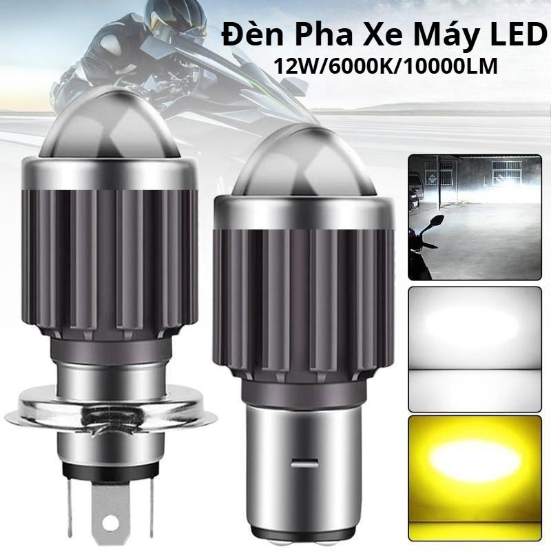 Đèn pha xe máy led siêu sáng 12w 6000k - chiếu xa 300m, chống chói, tản nhiệt…