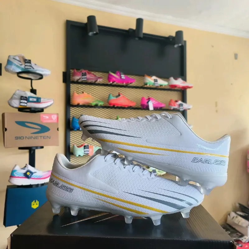 Sepatu Bola Satsetx Eagless Series FG White gold original Boots 3