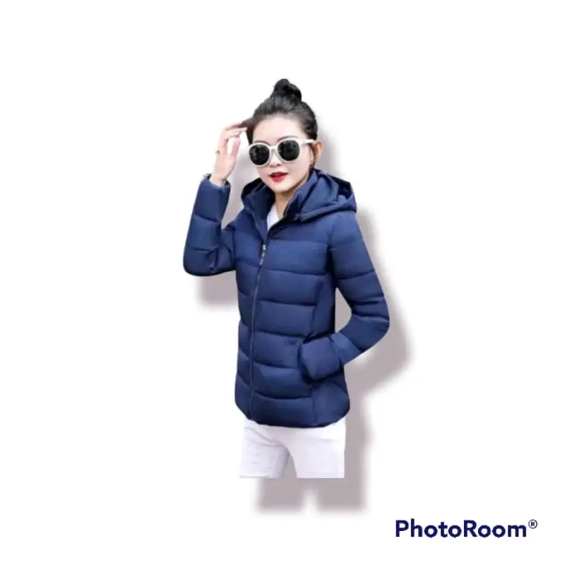 Jaket Wanita Winter Taslan ZN Waterproof & Windproof - Warna Hitam/Pink/Biru Denim/Abu/Broknwhite/Merah Bata/Biru Navy - Size S-XXL - High Tebal Nyaman Cewek Panjang Parka Blazer Parasut Bulu 4