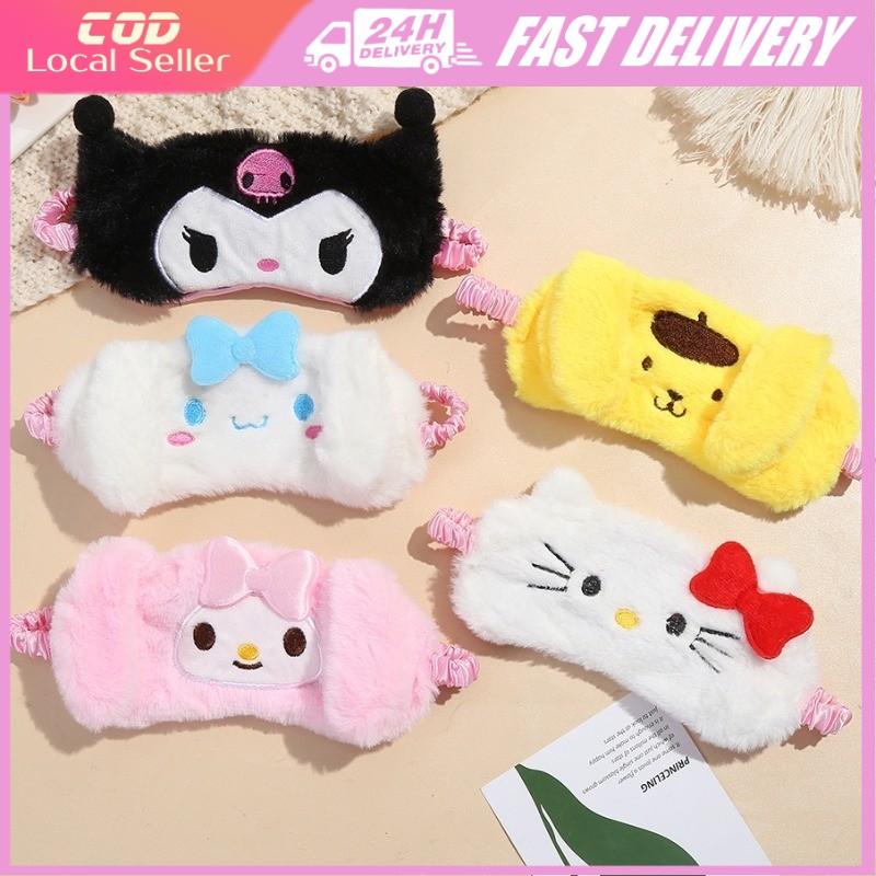 Kuromi Eye Mask Plush Cartoon Eye Patch Cinnamon Melody Sanrio - TikTok ...
