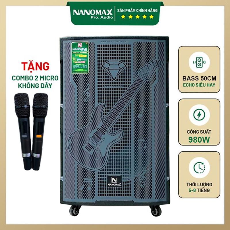  Loa Kéo Nanomax A-500 Bass 50cm 980W – Trải Nghiệm Karaoke Di Động Đỉnh Cao 