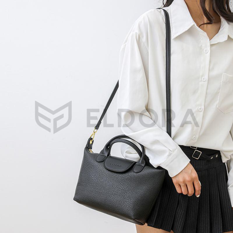 ELDORA Hanna Tas Tangan Sling Bag Hitam Polos Wanita 5