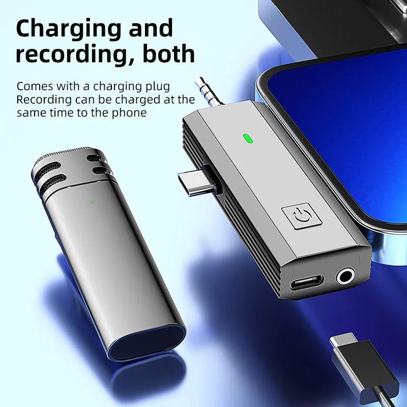 ⚡COD sent out within 24 hours 2024 Hot selling S17 3 In 1 Wireless mini Lavalier Microphone,Intelligent Noise Reduction Multipurpose Mic Compatible for iphone Android Smartphone/Speaker/Camera/computer 3