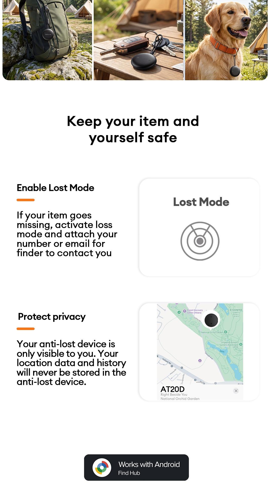 [Android Compatible] Airbot Anergy+ Tracker Tag AT20D | Black & White Product