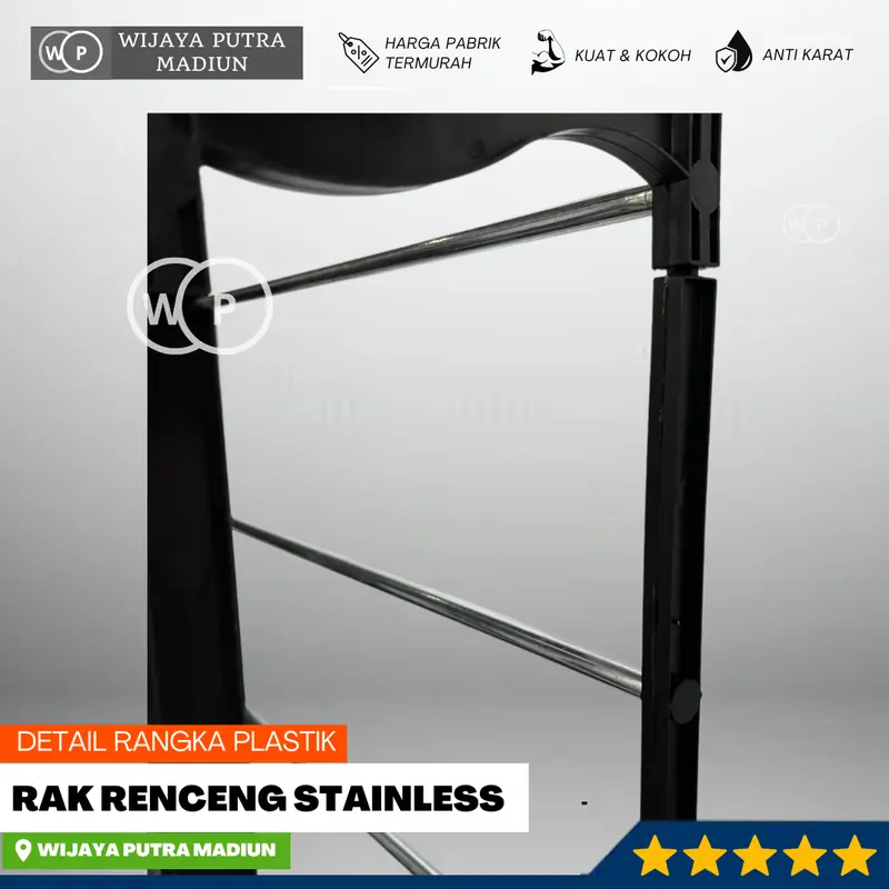 Rak Rencengan Stainless Plastik untuk Jualan - Multifungsi untuk Warung dan Toko Kelontong - Furniture - Bisa juga untuk Rak Sepatu dan Rak Hijab 4