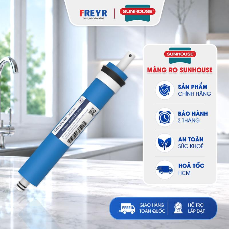 Màng RO Sunhouse UltraPure 75GPD Lõi Lọc RO Thay Thế Cho Máy Lọc Nước Có Vỏ Màng