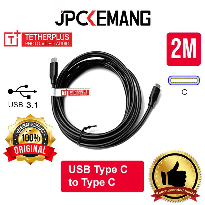 Gambar Kabel Kamera TetherPlus USB 3.1 Type C to Type C 1M / 2M / 3M Tether Plus Cable TP-UB31TCTC Original - 1 Meter dari JPC Kemang Kota Administrasi Jakarta Selatan 4 Tokopedia