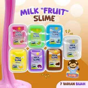Slime Milk Fruit Series By Lionz.idn 200 Gr - Mainan Slime Tofu SUSU Karakter Kartun Lucu
