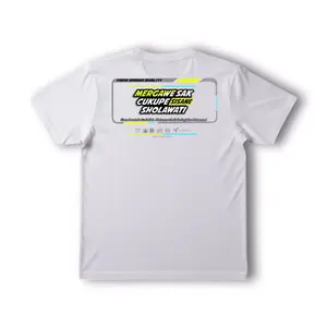 T-Shirt Kaos Mergawe Sak Cukupe Sisane Sholawati Bahan Cotton Combed 24s Tebal Nyaman untuk Keseharian fitted tee