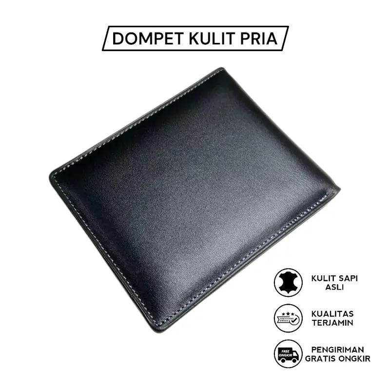 Dompet lipat pria kulit sapi asli Kartu Uang 0