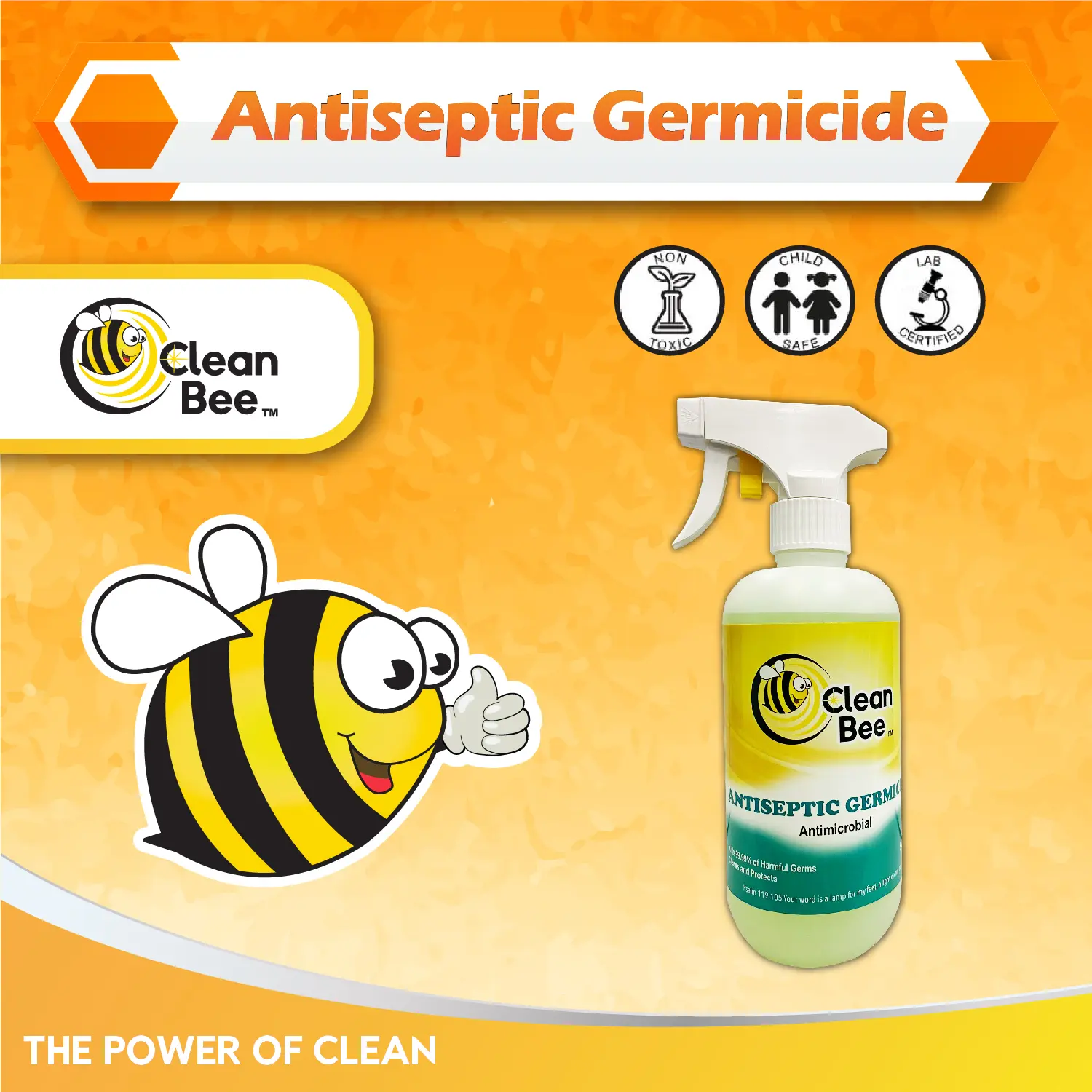 CLEANBEE Non-toxic & Child Safe Antiseptic Germicide (Disinfect, sterilize & sanitize safely)