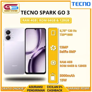 TECNO SPARK GO 3 RAM [4/64GB] [4/128GB] GARANSI RESMI INDONESIA