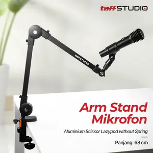 TaffSTUDIO Arm Stand Mikrofon Scissor Lazypod Aluminium without Spring - KX035