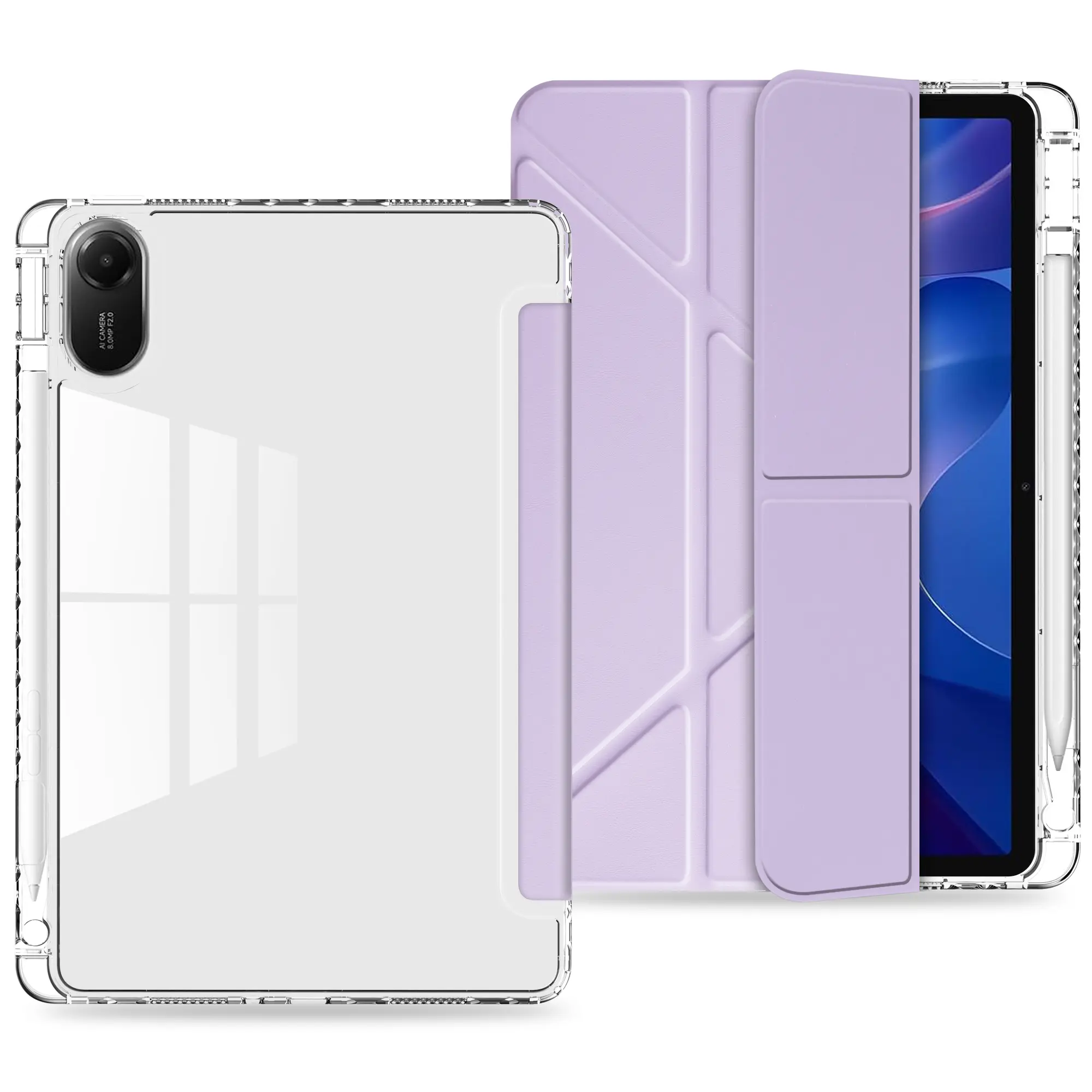 Flip Akrilik Y fold untuk Redmi pad 2 9.7 / Poco pad M1 / Pad 2 pro / Xiaomi pad 7 / Poco pad X1 / mi pad 6 / Redmi pad se 8.7 / Redmi pad 2 11 / redmi pad se 11 / Poco pad 12.1 / Mi pad 6s pro case fold standing support auto wake tempat pen Acrylic