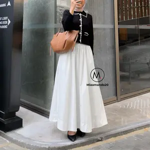 MIA AMANDA - Saba Skirt | Rok Maxi Wanita Basic A Line Katun Casual
